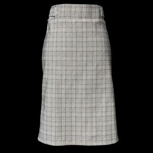 89th & Madison Gray Checkered Pencil Straight Skirt Office Classic Medium